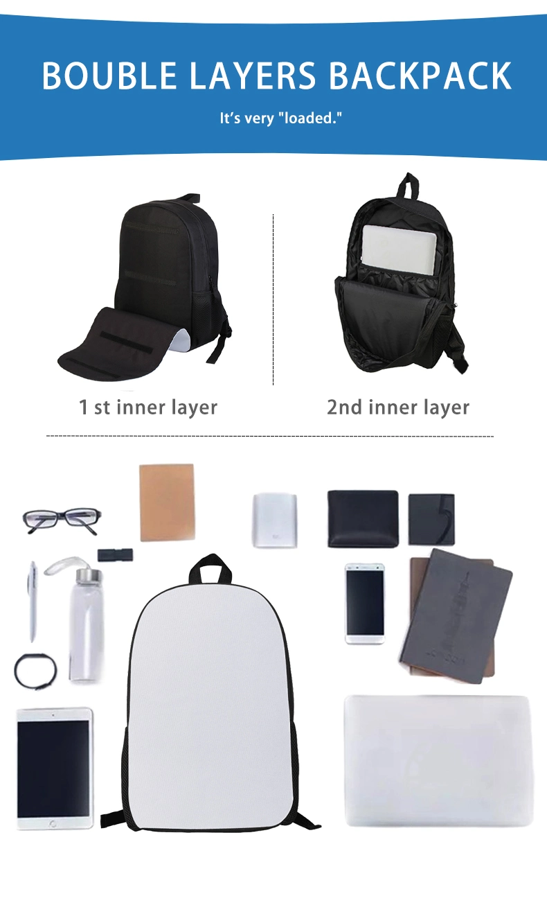 Sublimation Lunch Tote Bag Backpack School Bags