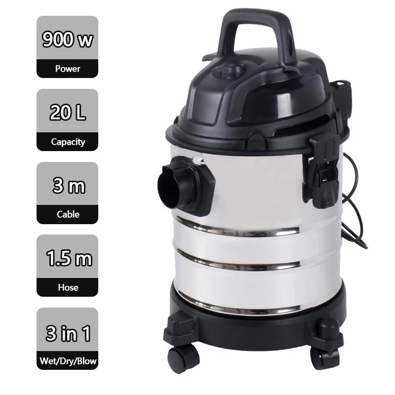 Purolf 20liter 900 Watts Strong Suction Wet and Dry Shampoo Sofa Car Wash Vacuum Cleaners with Spare Parts