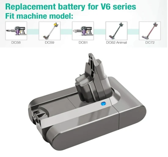 Sostituzione della batteria dell'aspirapolvere senza fili ricaricabile 21.6V 1.5Ah 2.0Ah 2.5Ah per Dyson DC31 DC 34 DC35