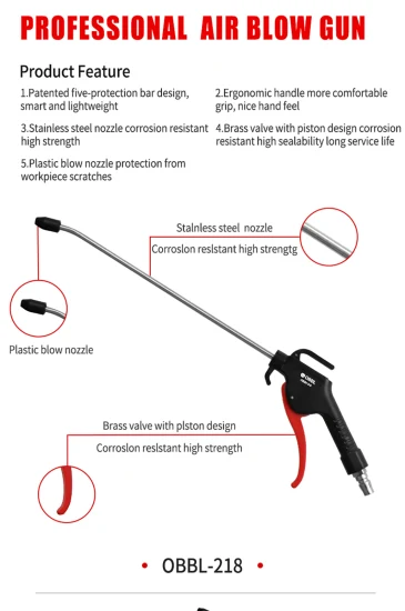 Obbl Potente pistola ad aria compressa industriale ad alto volume Accessori per compressori d'aria pneumatici Strumento per la pulizia della polvere